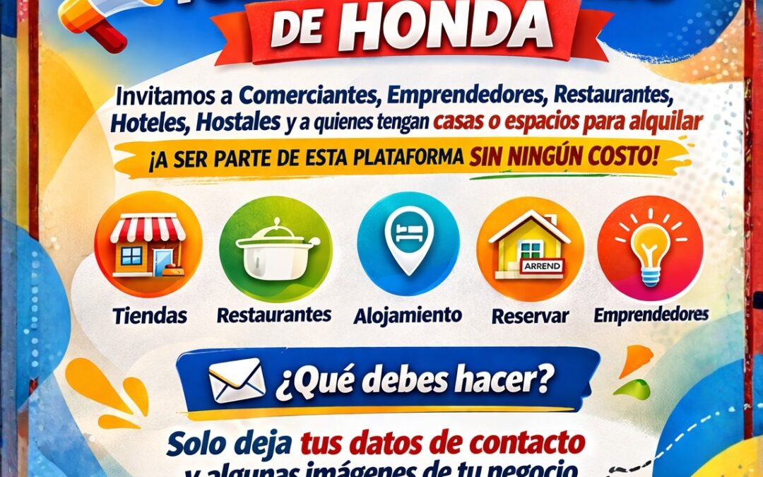 📢 Convocatoria para comerciantes y emprendedores de Honda