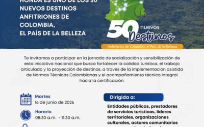 🏛️ Honda fortalece su desarrollo turístico como uno de los 50 Destinos Anfitriones de Colombia.