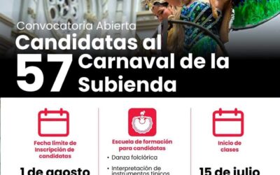 👑 Ya están abiertas las inscripciones para las candidatas al 57 Carnaval de la Subienda.