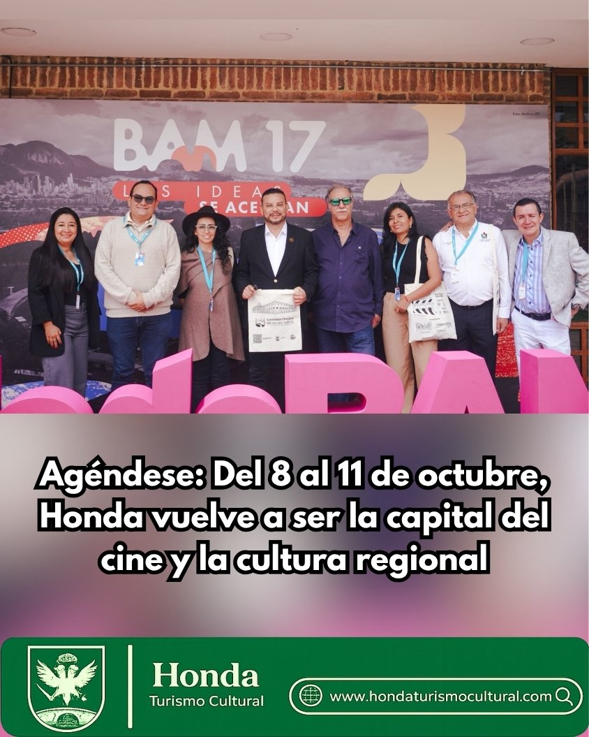 Agéndese Del 8 al 11 de octubre, Honda vuelve a ser la capital del cine y la cultura regional